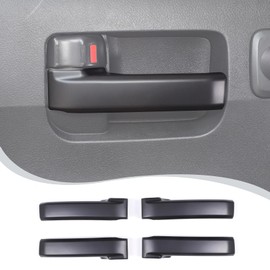 LLKUANG ABS Car Inner Door Handle Decoration Cover Trim Fit for Toyota Tundra/Sequoia 2007-2021 Interior Car Accessories (Matte Black)