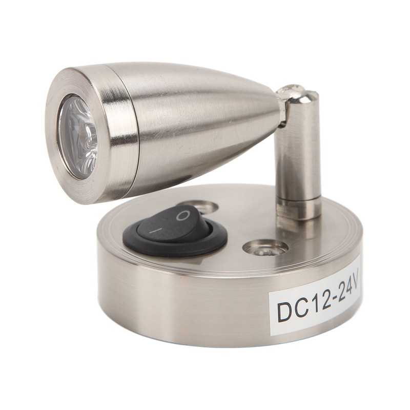 RV 12V to 24 V Reading Light Polished LED Berth