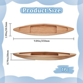 GORGECRAFT Unfinished Wooden Boat Craft Model Wooden Boat Model Mini Nautical Sailing Boat Strong Wooden Canoe Craft Project Desk Ocean Landscape Ornament as Centerpiece Home Office DIY Proje