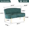 ALISH Upholstered Loveseat Settee Small Sofa Couch Modern Accent Sofa