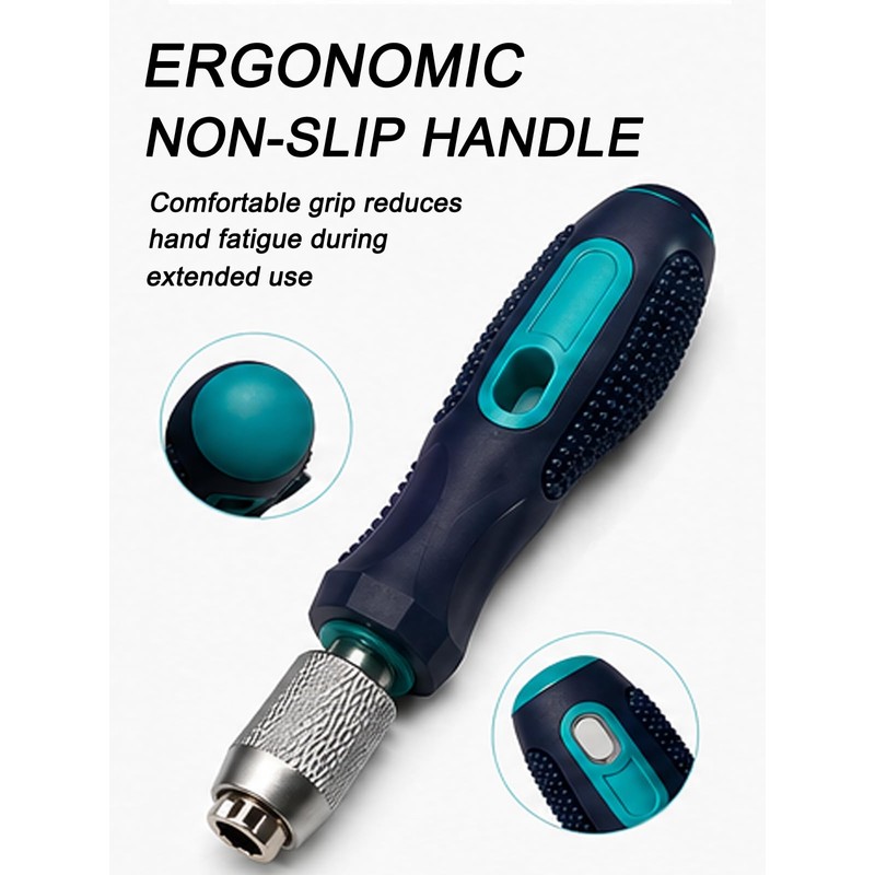 2 Pcs Bit Driver Handle, 1/4 inch Hex Quick Release