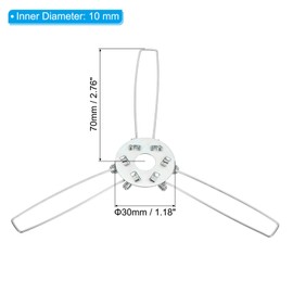 PATIKIL 2.8" Lampshade Spring Clip, 10 Pack Metal Fixing Spring Clip 3 Forks Light Shade Adapter for Pendant Lamps Lanterns, Silver Tone