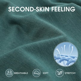 BAMBOO COOL Men's Pajama bottoms Soft Comfy Breathable Lightweight Lounge Sleepwear Pajamas Shorts with pockets 2 Pack, Large