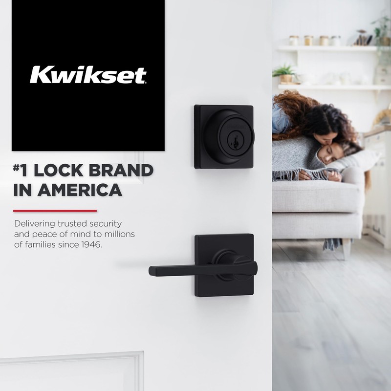 Kwikset Casey Dummy Door Handle, Single Sided Lever for Closets,