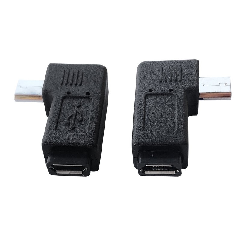 Posdou 1 Pair Right Left 90 Degree Angle Micro USB