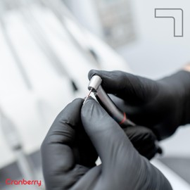 Cranberry Carbon Black Nitrile Exam Gloves, Pack of 200, Small, 3.2 Mil