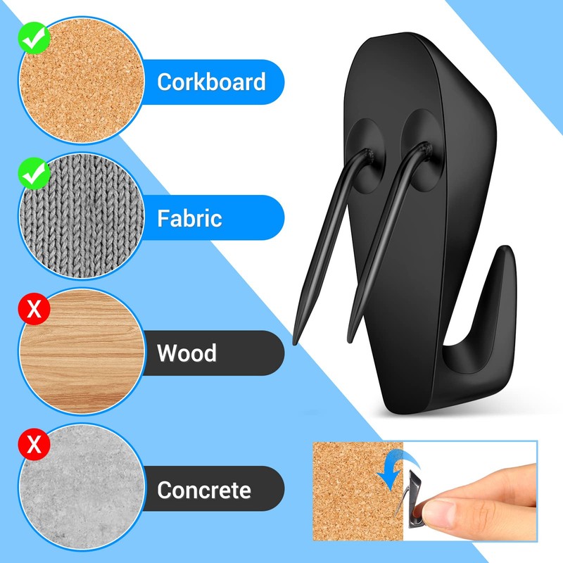 LEIFIDE Cubicle Hooks Fabric Panel Wall Hooks Cubicle Clips Picture