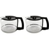 Krups F0344210F-2PK Pro Aroma 10 Cup Glass Carafe, Black Handle, 2 pack