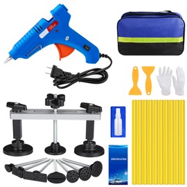 Sigoobal Dent Puller Kit, Paintless Dent Removal Kit with Golden Lifter, Bridge Puller, Suction Cup for Car Dent Remove, Dent Puller Tools for Car Refrigerator Door Ding Repair