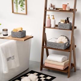 GRANNY SAYS Wicker Storage Baskets for Shelves, Wicker Baskets for Organizing, Small Baskets for Vanity, 3 Pack