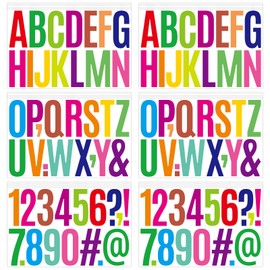 470 Pcs Alphabet Stickers 30 Sheets 3 Inch Self Adhesive Vinyl Letters Stickers Numbers Kit,Waterproof for DIY Mailbox House Numbers, Signs,Window,Address Number,lockers,Cars,Door(Colorful)