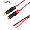 RUNCCI-YUN 2PCS 14AWG Male Plug Connectors, Speaker Cable to RCA