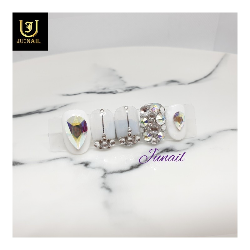 I love you handmade nail tips - Long Oval /