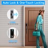 BEBASIA Fingerprint Door Lock for Front Door with Handle Set,