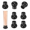 M METERXITY 8-Pack Chair Leg Floor Protectors, 0.55"-0.75" Elastic Rubber