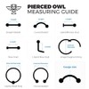 Pierced Owl - 14GA 316L Stainless Steel CZ Crystal Dangling