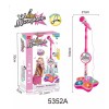 MARZSEFLO Infantil Karaoke Micrófono Juguete Con Base Bocina Luces