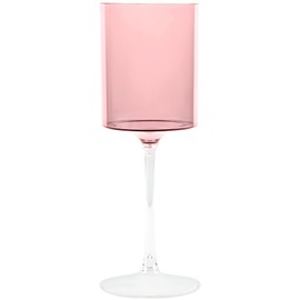 Bluesky Pink & Clear Two-Tone Wine Glass Set - 9 Oz (5 Pieces) - Elegant, Sophisticated Design for Upscale Events & Unforgettable Moments – Ideal for Wine Tasting, Celebrations, and Gifting