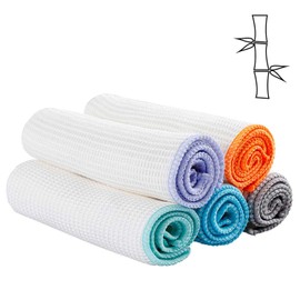 Muxel Bamboo Viscose Cleaning Cloth, Cleaning Cloth, Dish Cloth and All-Purpose Cloth, the Absorbent Alternative to Microfibre, High Gloss and Cleanliness Throughout the House, 5 Wip