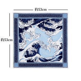 Yamamotojin Bandana - Japan Bandana The Great Wave, blue