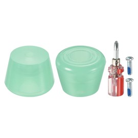 PATIKIL Roller Skate Toe Stops with Screwdriver, 1 Pair 82A Rubber Brake Stoppers Block for Roller Skate Accessories Replacement, Green