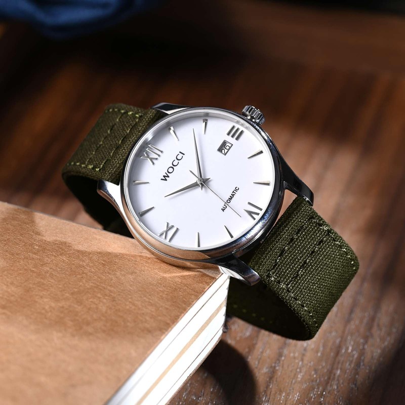 WOCCI 20mm Watch Strap, Sailcloth Canvas Fabric, Quick Release, Replacement