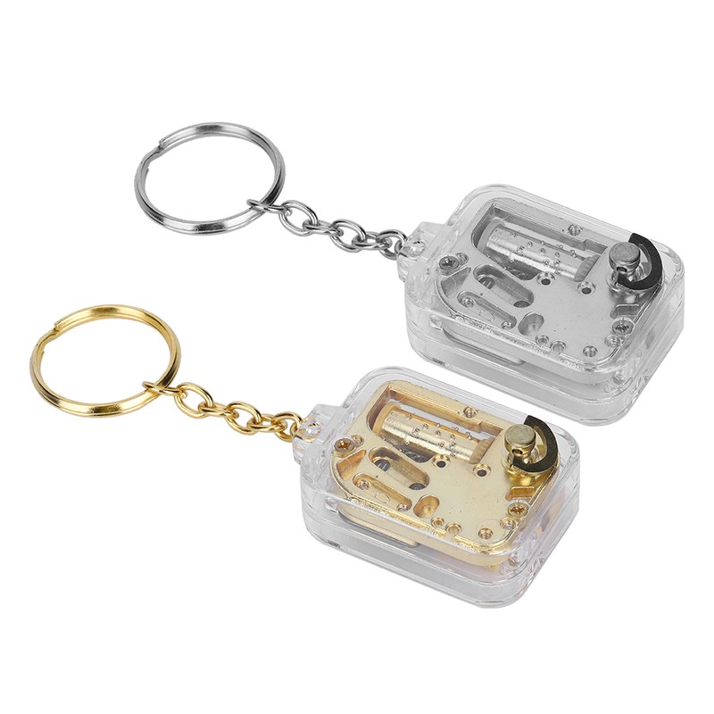 2pcs Mini Music Box Key Chain Exquisite Pendant Key Chain