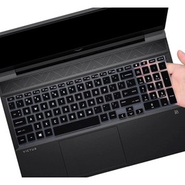 Keyboard Cover for HP Victus 15.6" Gaming Laptop 15-fb0028nr 15-fb2063dx 15-fa1029nr fa0033dx fa1010nr 15t-fa100 15z-fb100, HP Victus 16.1 16-s0097nr 16-d1010nr d0030nr 16-e1163nr 16-r0097nr,Black