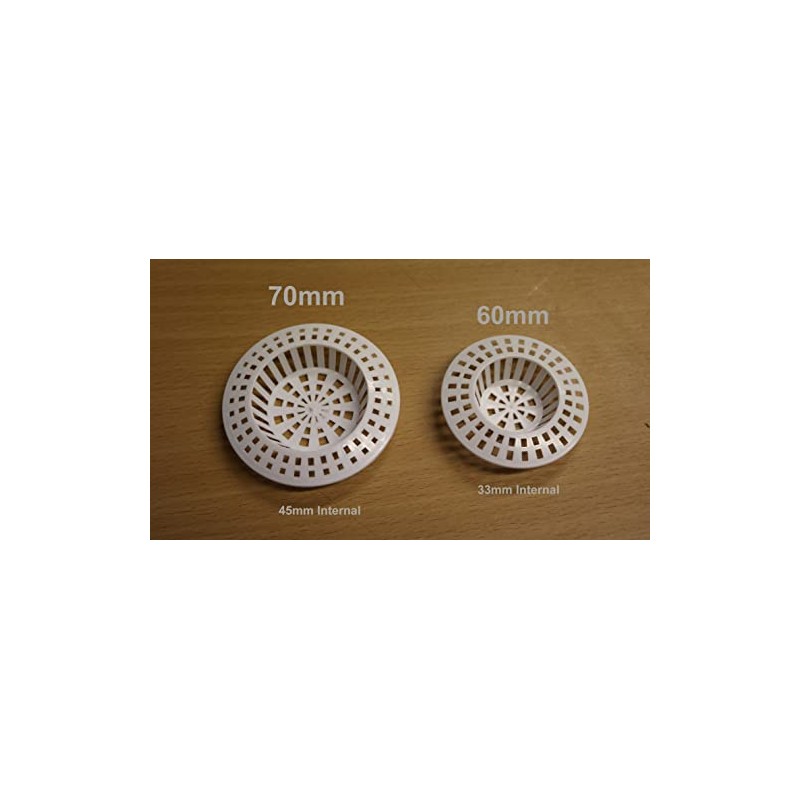 fiXte Plastic Sink Strainer - White Pack of 2. Small