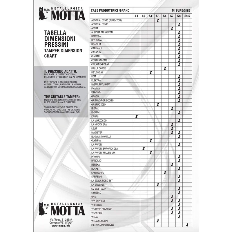 Motta 8170/B - Pressino con manico in legno nero e
