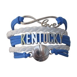 Infinity Collection University of Kentucky Bracelet- Kentucky Wildcats Basketball Bracelet & Perfect Basketball Fan Gift