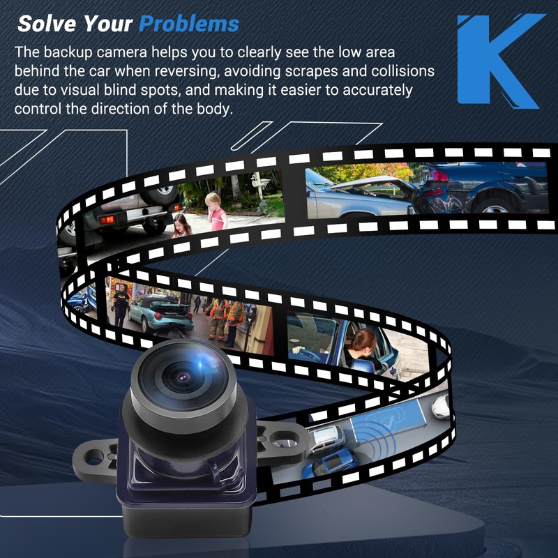 KUTTOLE Rear View Backup Camera Parking Assist Camera Compatible with