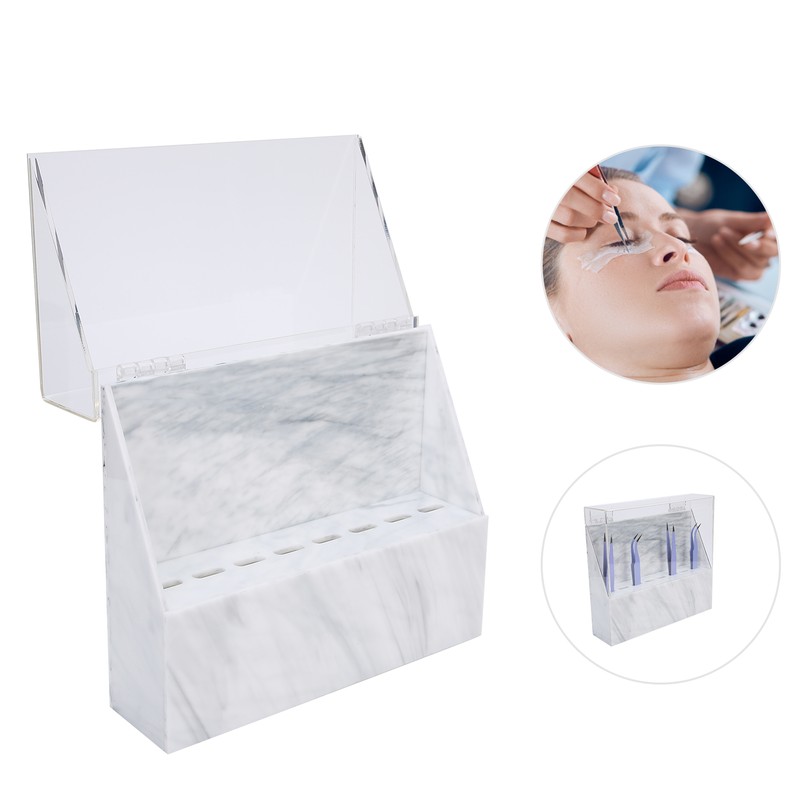 Eyelashes Extension 8 Holes Acrylic Tweezers Holder Tweezer Display Stand