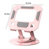 Tablet Desk Stand with 360° Rotating Base, Ergonomic Adjustable Notebook