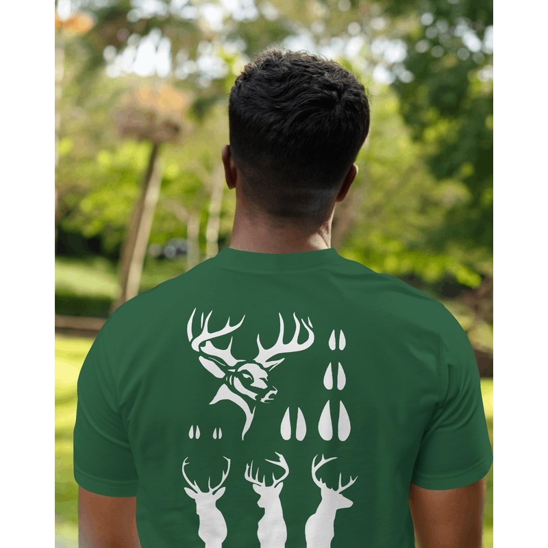 Hunting Buck Head and Tracks Deer Stencil, 8.5 x 11