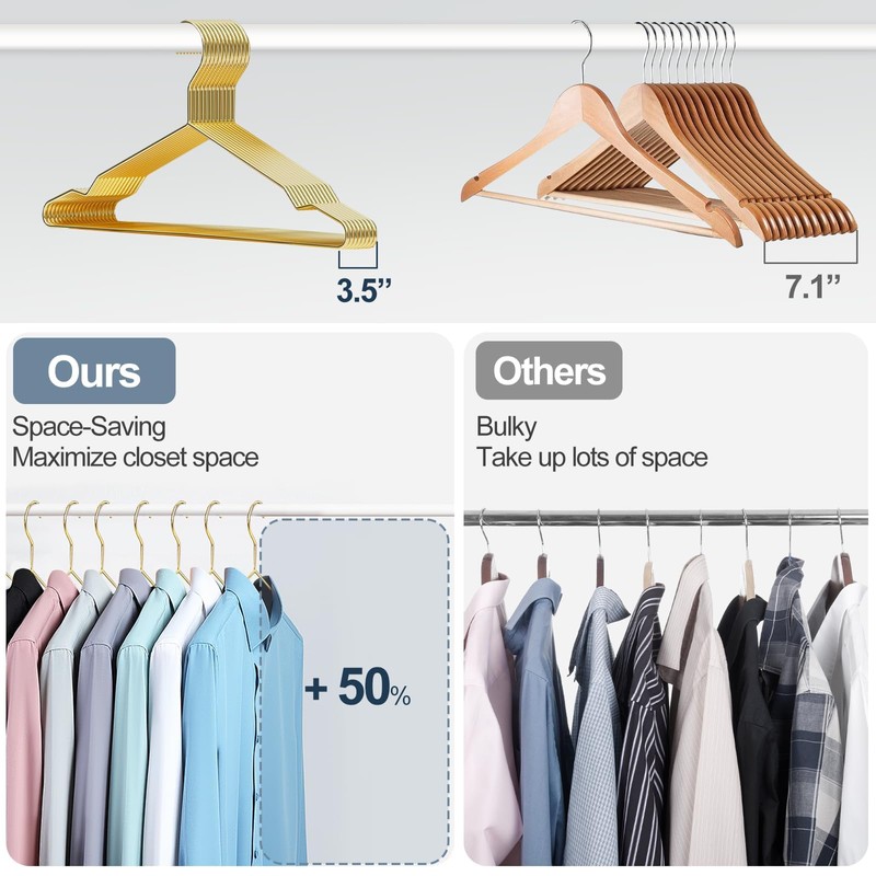 SPECILITE Metal Wire Clothes Hangers Bulk 100 Pack with Notches