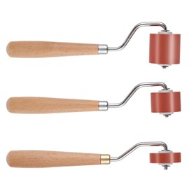 GIONAR 3Pcs Rubber Brayer Rollers, Multi-Size Ink Brayer for Printmaking & Crafting, Comfort Grip Craft Roller Set, Ideal for Stamping, Scrapbooking and Construction Tools