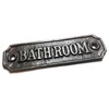 Cast Iron BATHROOM Sign - 115mm x 35mm c/w fixing