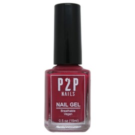 P2P Nails Vegan Red Nail Gel Polish - Quick Dry Nail Polish - Smooth Texture Nail Gel in Vibrant Colors - Long Lasting Nail Art Gel Polish for all Stylish Women (Classic)