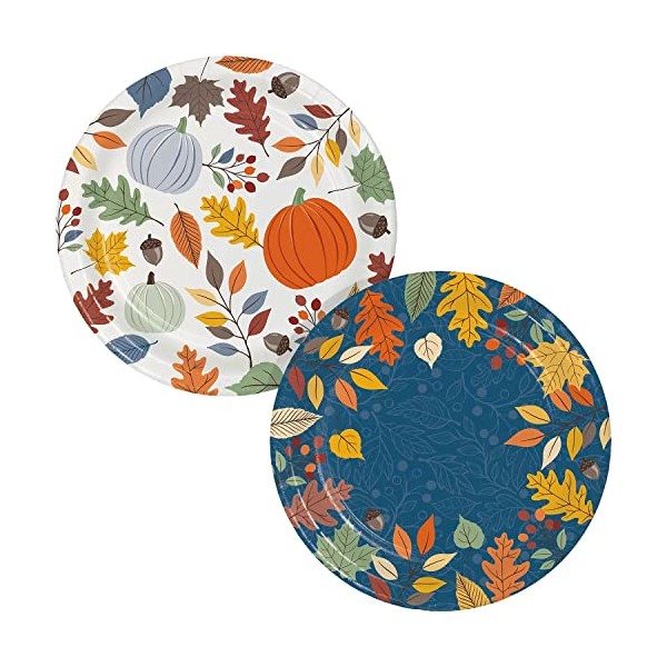 Member's Mark Fall is in the Air Dinner Paper Plates, 10" (85 Count)