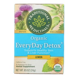 UD_Traditional Medicinals Lemon Everyday Detox Herbal Tea - 16 Tea Bags - Case Of 6