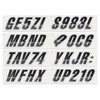 STIFFIE Techtron Black/Silver 3" Boat & PWC Registration Decals •