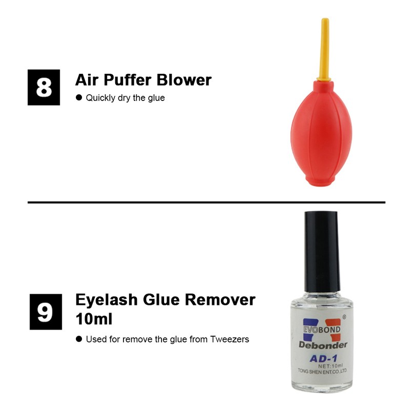 19PCS False Eyelash Extension Practice Tool Kit Eyelashes Make Up