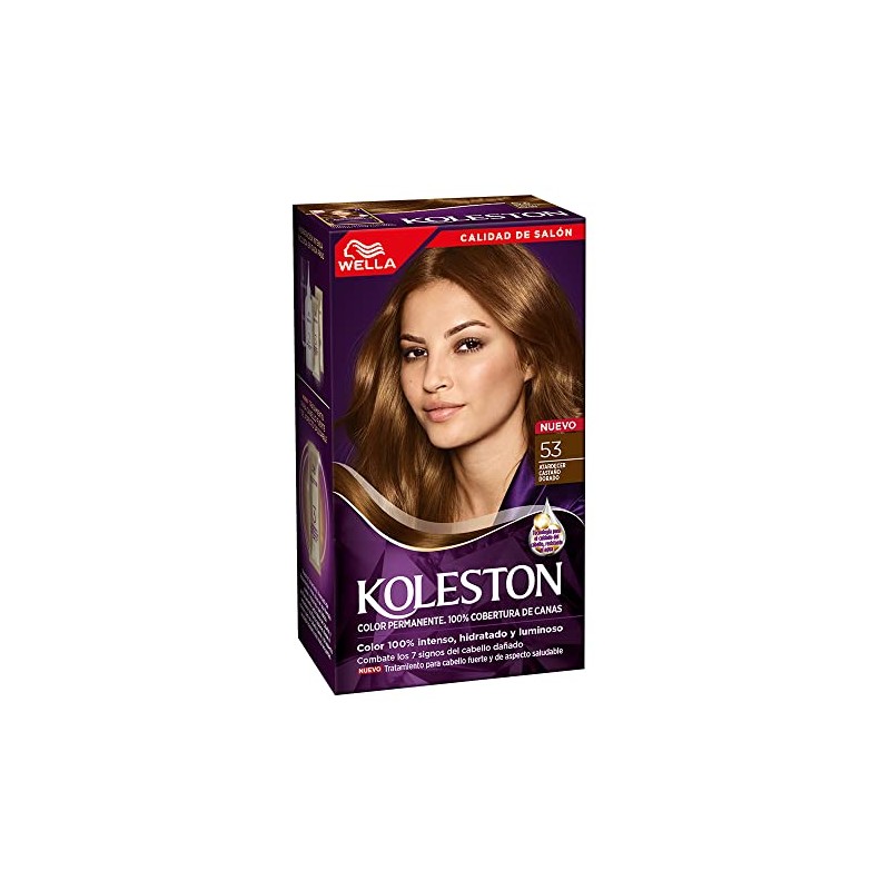 Koleston Tinte Permanente 53 Atardecer Castaño Dorado | Crema, Cabello