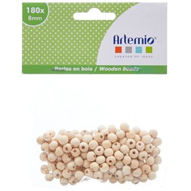 Artemio TLG. (o51180) 8 mm Holz Perlen, beige