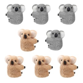 DANUDON 8 Pieces Koala Clip, Kangaroo Pencil Buddy Buddy Koala Clip On Small Stuffed Koala Pencil Toppers Animal Bear Plush Pencil Hungers Claw Clips for Girls