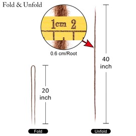 Aguacor Straight Dreadlocks Synthetic Double Ended Dreadlock Extensions 20inches 10 Strands Thin Soft Dark Brown DE Dreadlocks Extensions for Women (10 Strands, 30#)