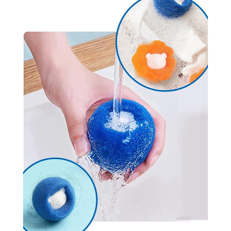 4 Pack Pet Hair Remover for Laundry, Laundry Balls Hair