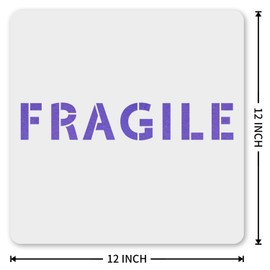 MAGJUCHE Fragile Characters Stencil 12 Inches, Reusable Stencil for Wall Painting DIY Crafts Decor