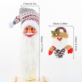 Saijer Christmas Tree Topper, Santa Claus, Christmas Tree Topper, Christmas Tree Topper, Christmas Tree Topper, Wine Bottles, Packaging, Christmas Tree Decoration, Tree Topper